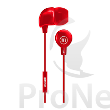Audífonos Maxell In-Bax con Micrófono Rojo