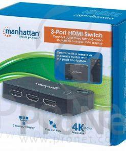 Swtich HDMI De 3 Puertos 4K