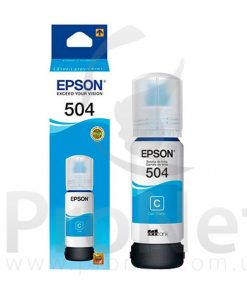 Botella de tinta Original Epson T504 Cian